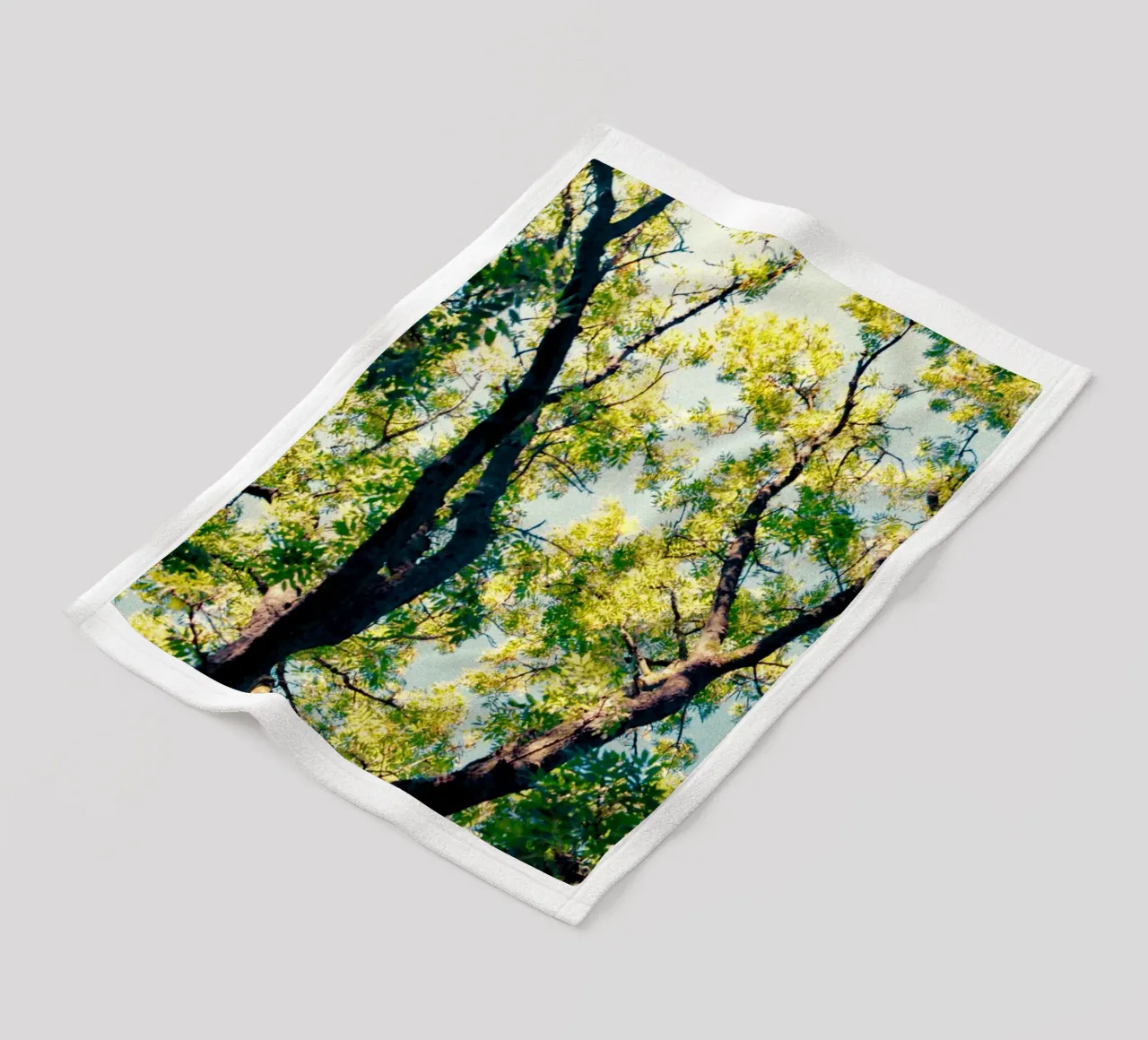 hoge boom met gele bladeren fleecedeken van Earthly Visions