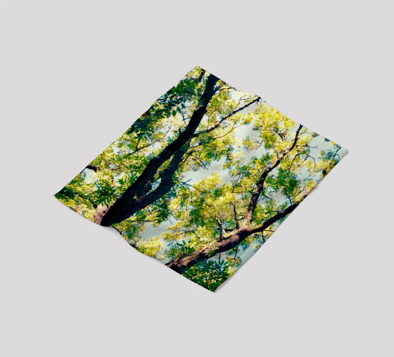 hoge boom met gele bladeren fleecedeken van Earthly Visions