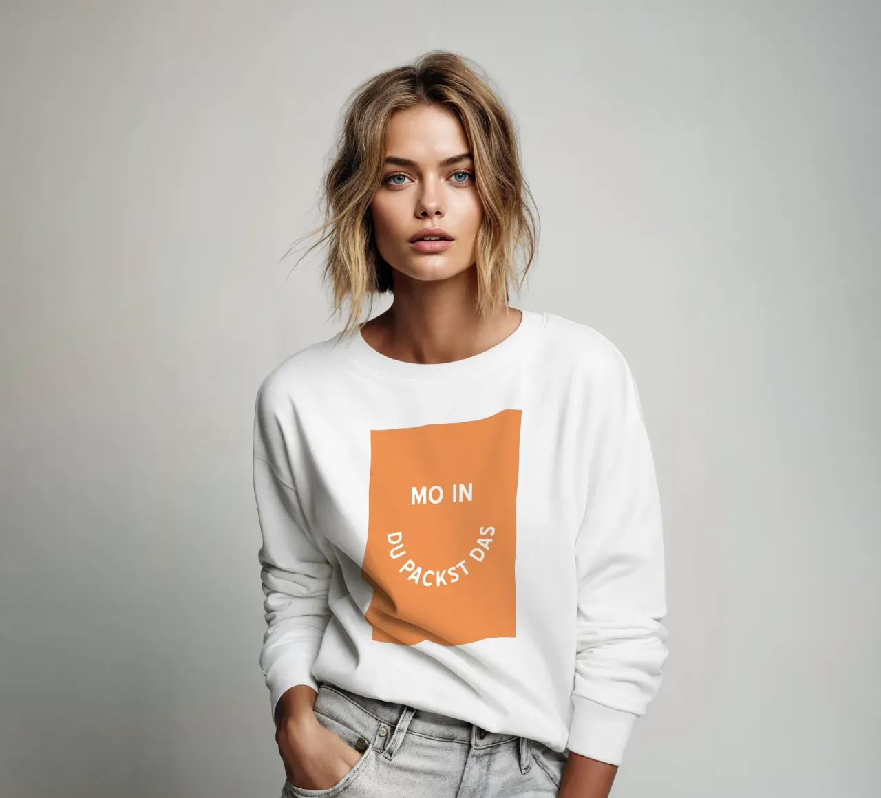 Moin du packst das - Motivation Smiley felpa da pierosvisuals