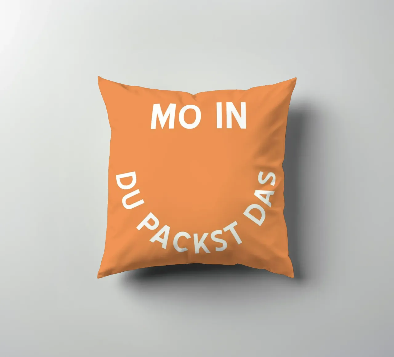 Moin du packst das - Motivation Smiley cuscino da pierosvisuals