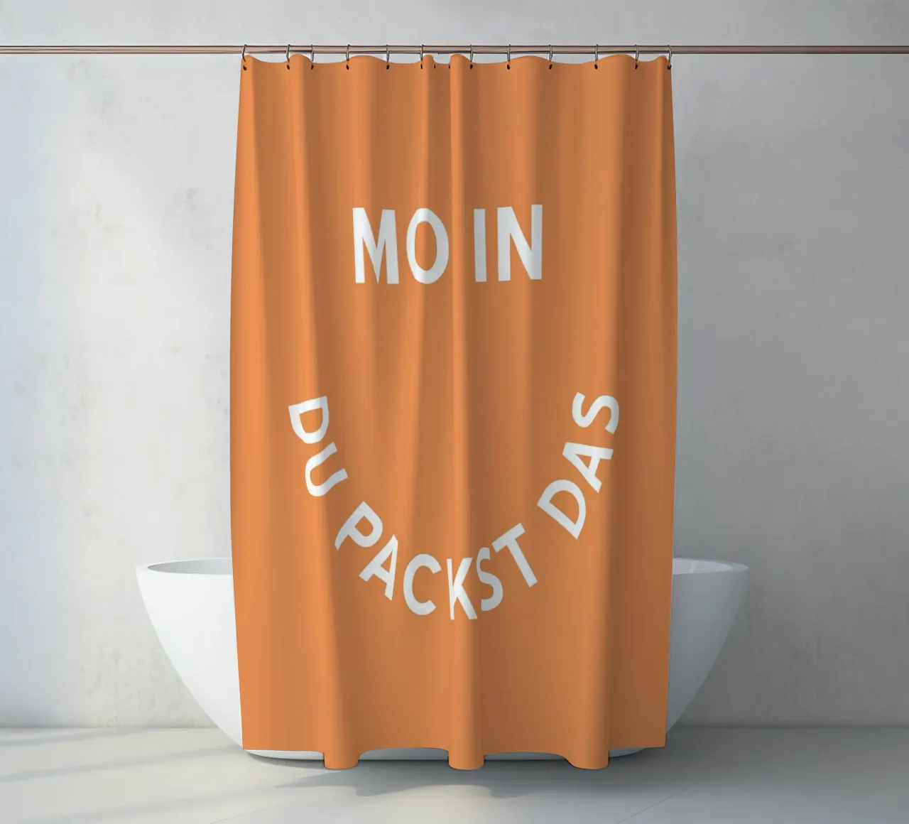 Moin du packst das - Motivation Smiley tenda da doccia da pierosvisuals