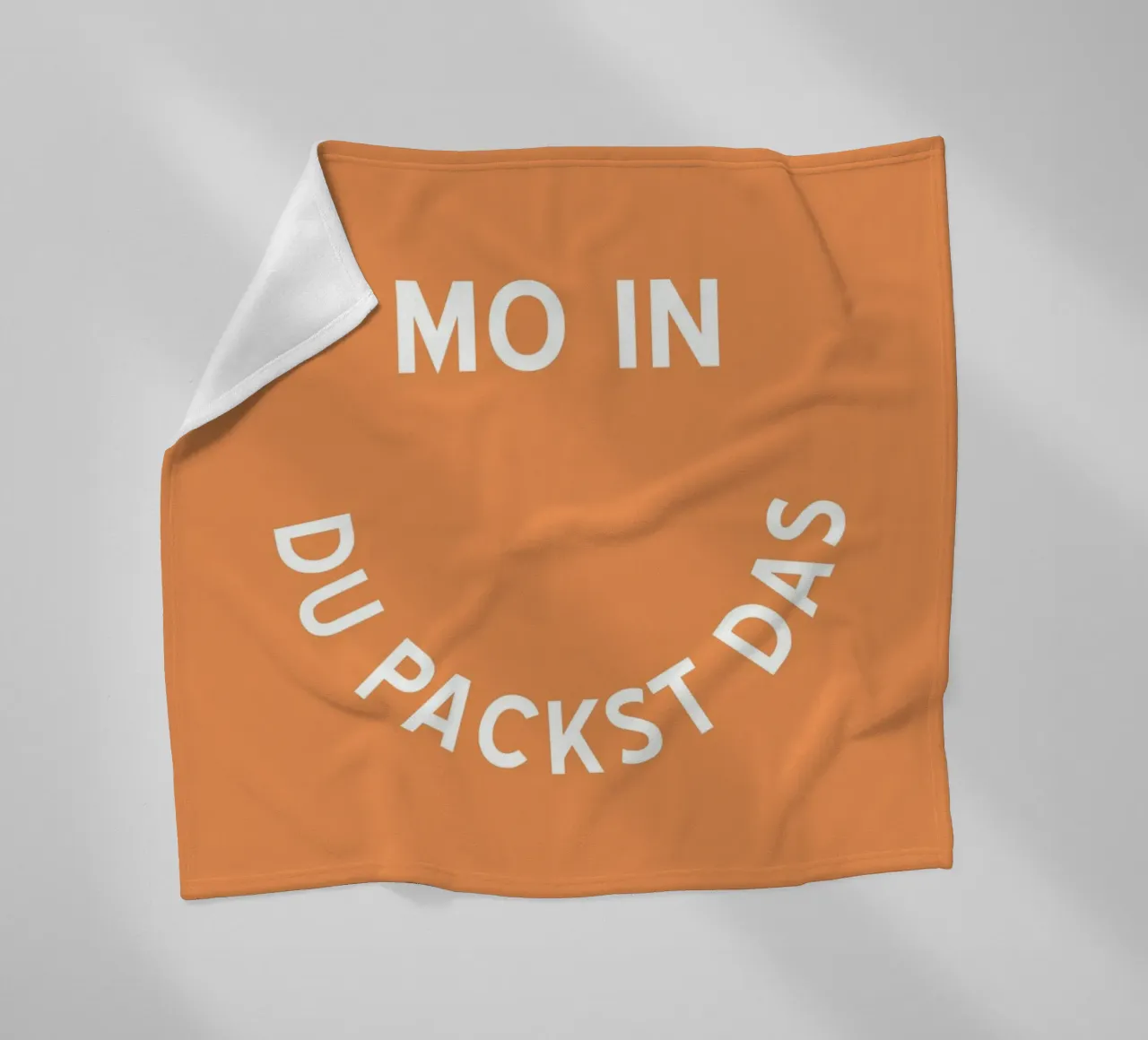 Moin du packst das - Motivation Smiley coperta in pile da pierosvisuals