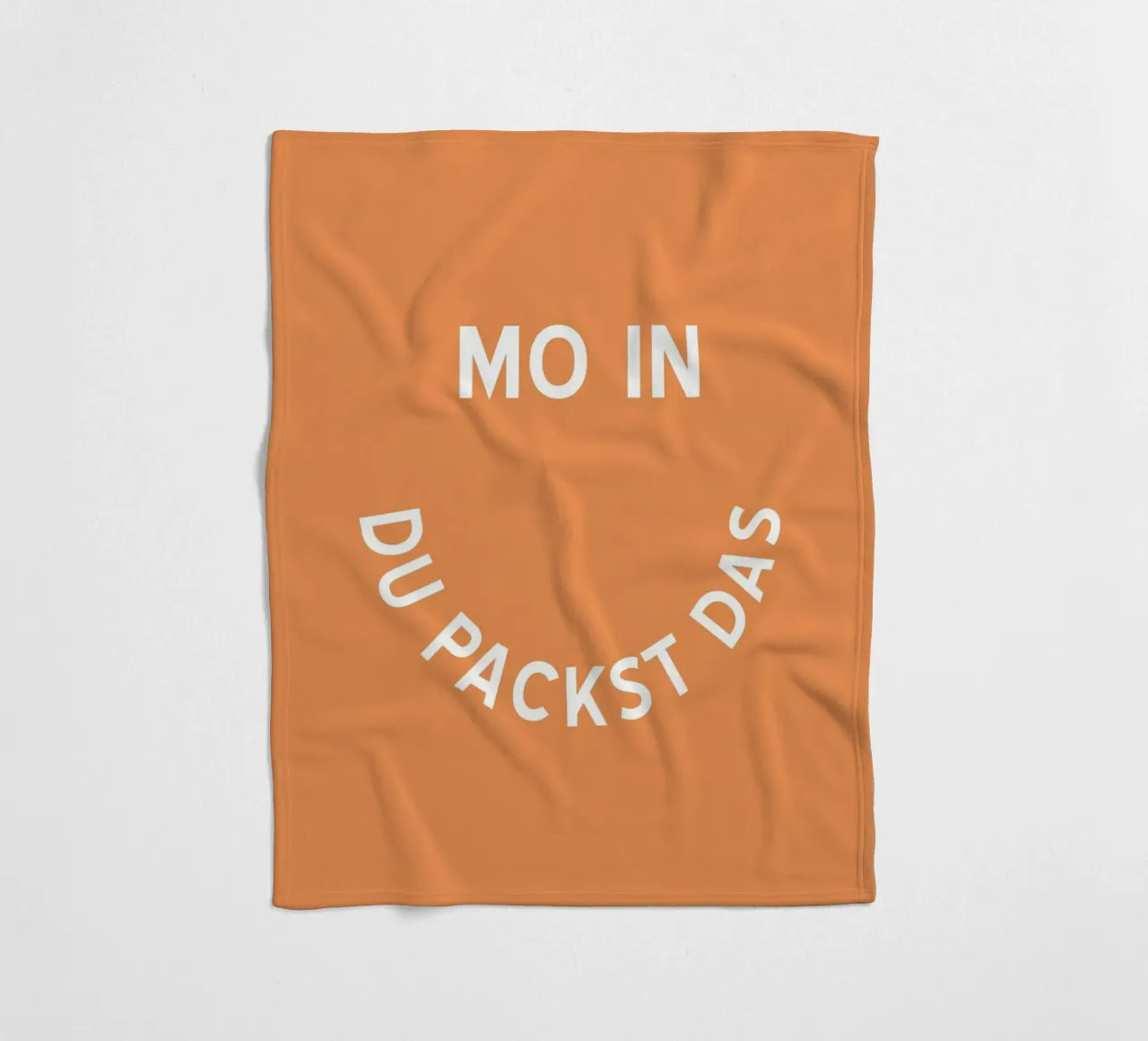 Moin du packst das - Motivation Smiley coperta in pile da pierosvisuals