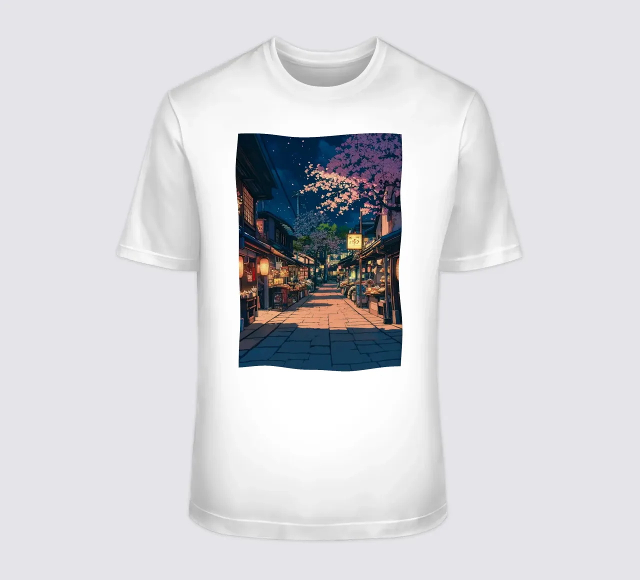 Strada giapponese di notte t-shirt da ekssign