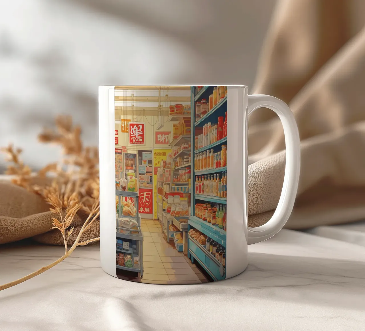 Supermercato giapponese retrò tazza in ceramica da ekssign
