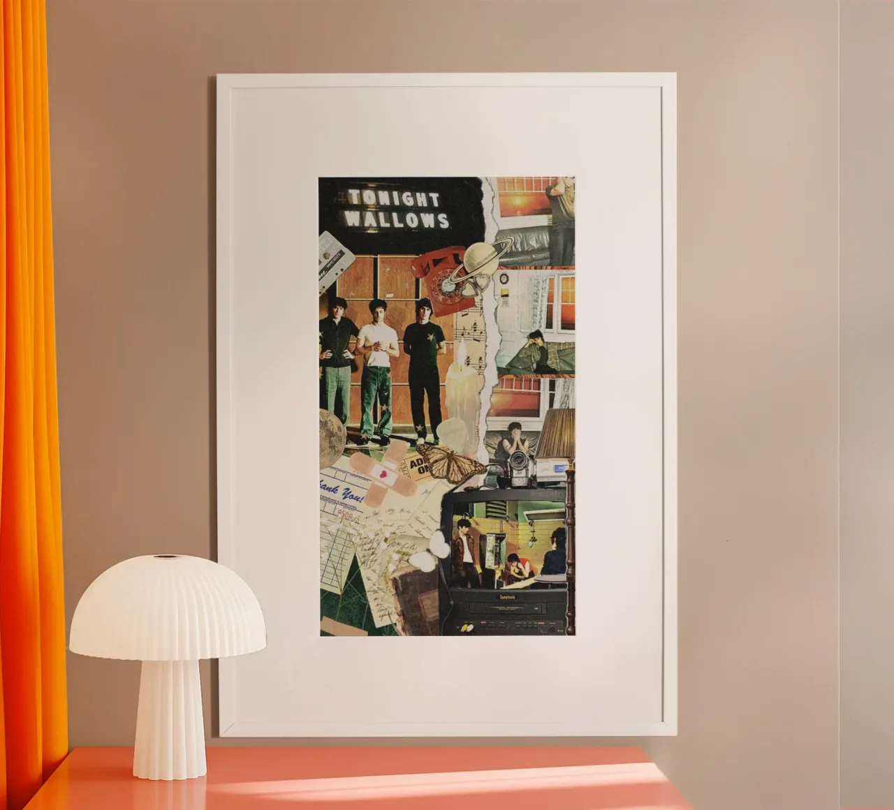 Atardecer intemporal poster con marco de madera de ktlocb