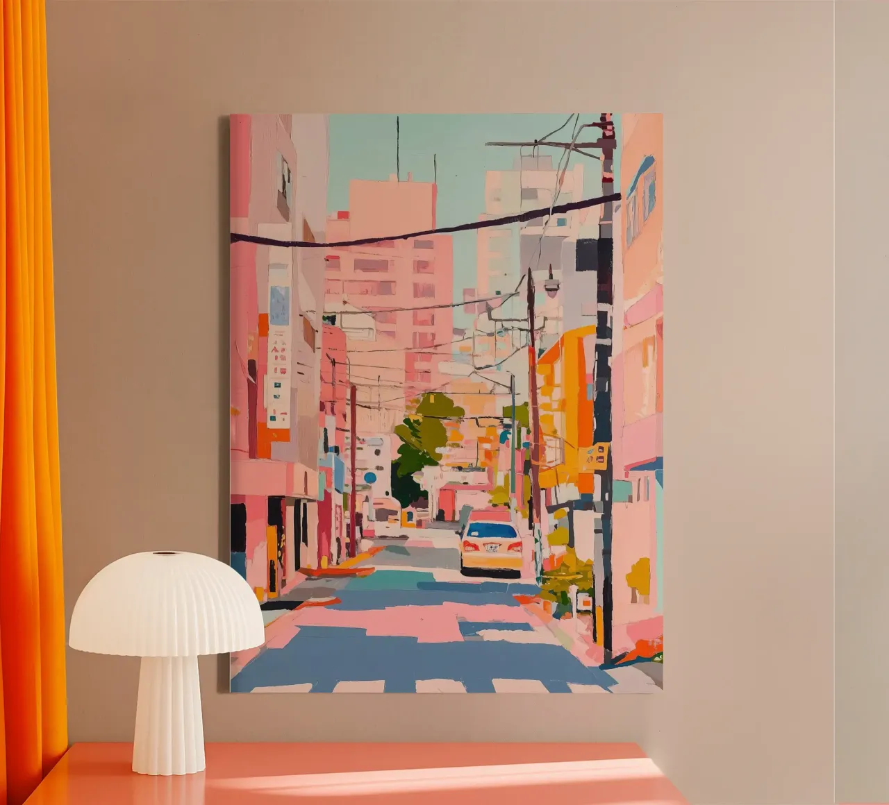 Strade di Kyoto tela con Cornice a cassetta da ekssign
