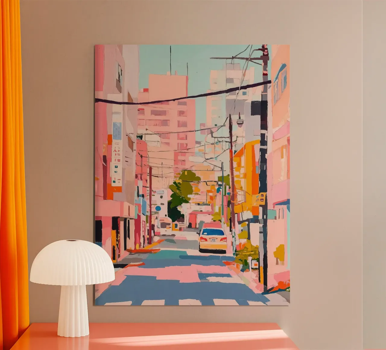 Strade di Kyoto poster con telaio in legno da ekssign