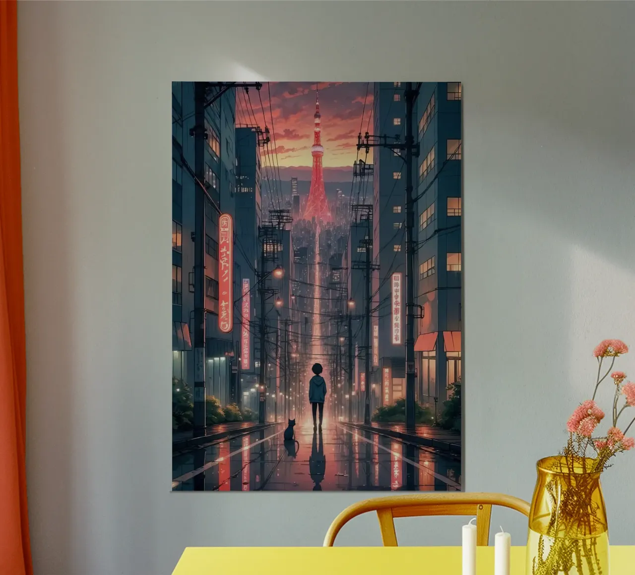Lo-Fi Anime Tokyo Tower poster da ekssign