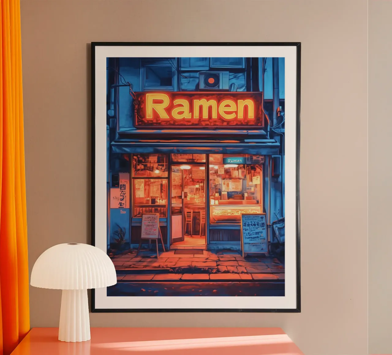 Ramen Cyberpunk Anime poster da ekssign