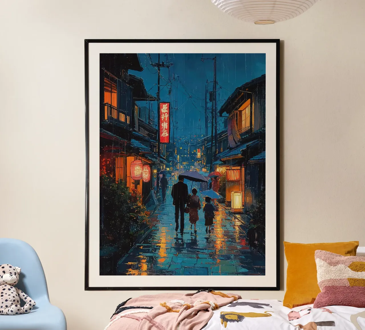 Tokio Theehuis Japans Gezin poster van ekssign