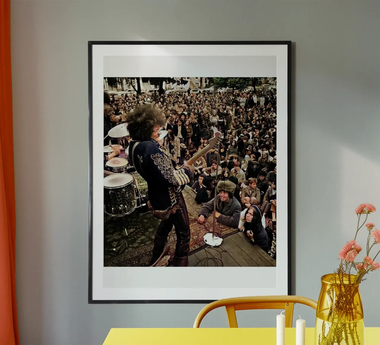 Concerto vintage di Jimi Hendrix poster da leguesdreams