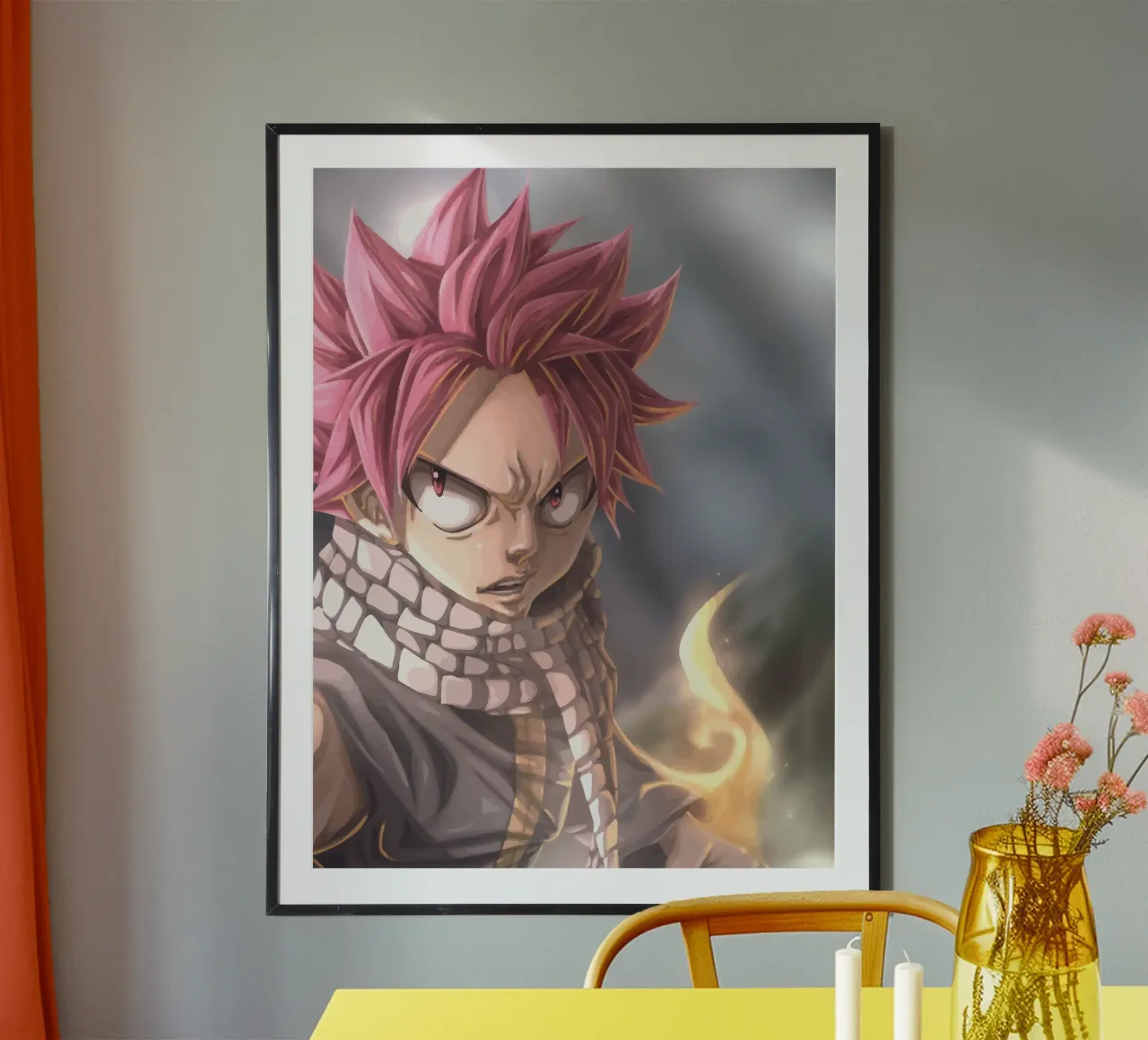coda di fata poster con telaio in alluminio da gafoku