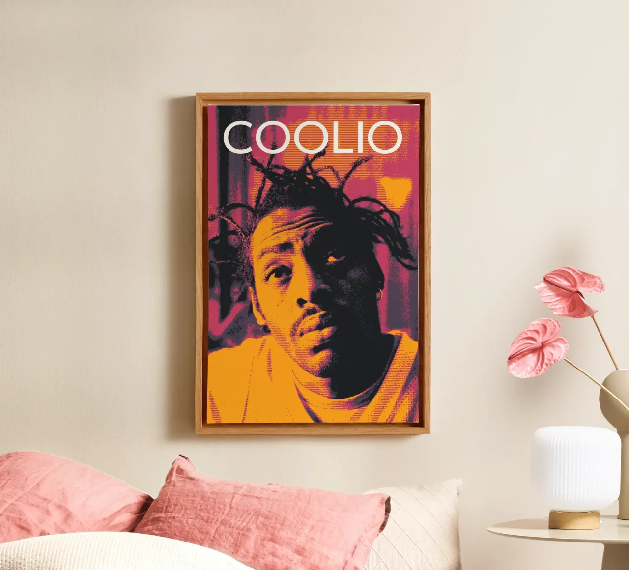Coolio gangsta's paradise canvas with Floater frame by Lembayung art
