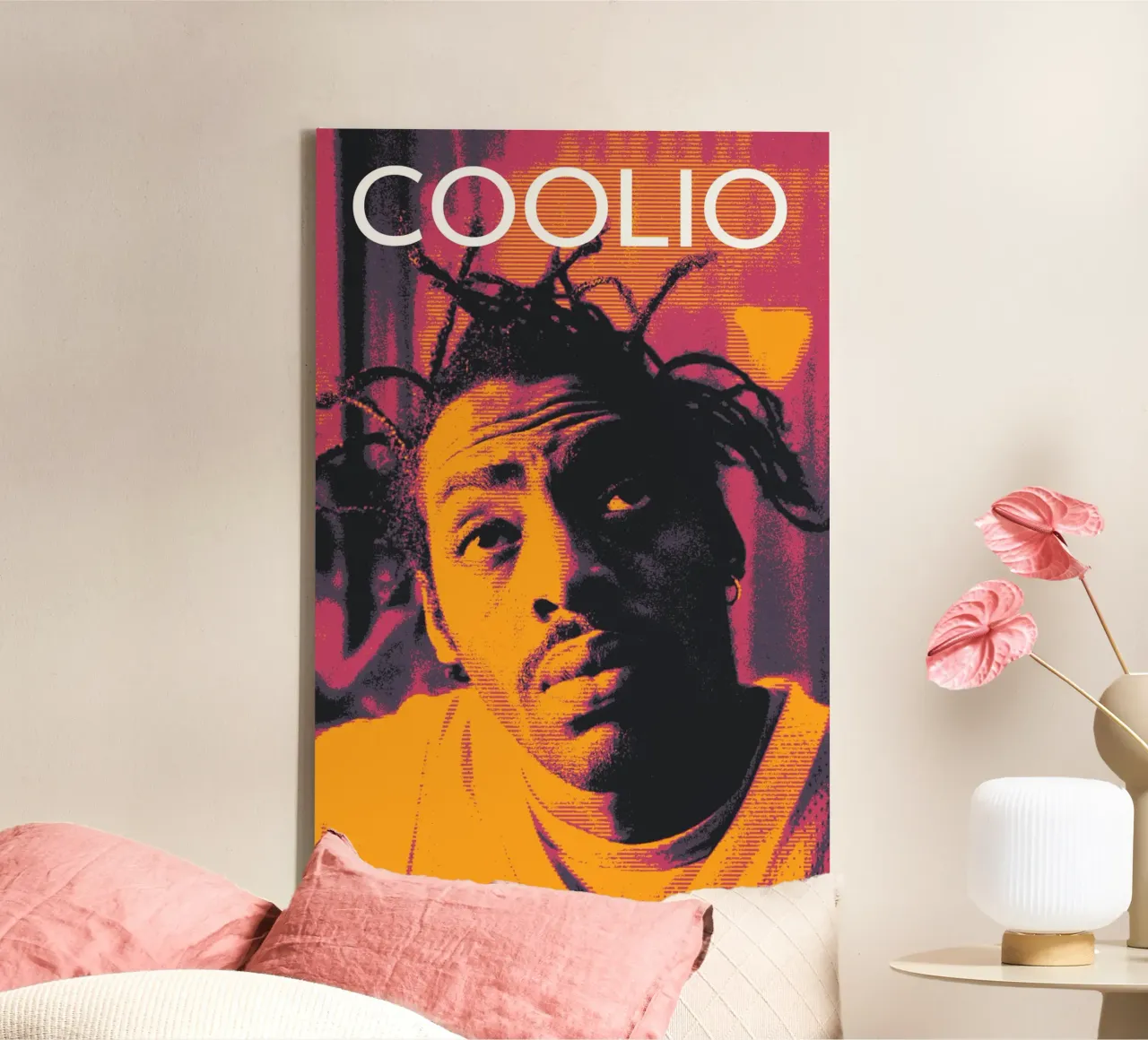 Coolio gangsta's paradise canvas with Floater frame by Lembayung art