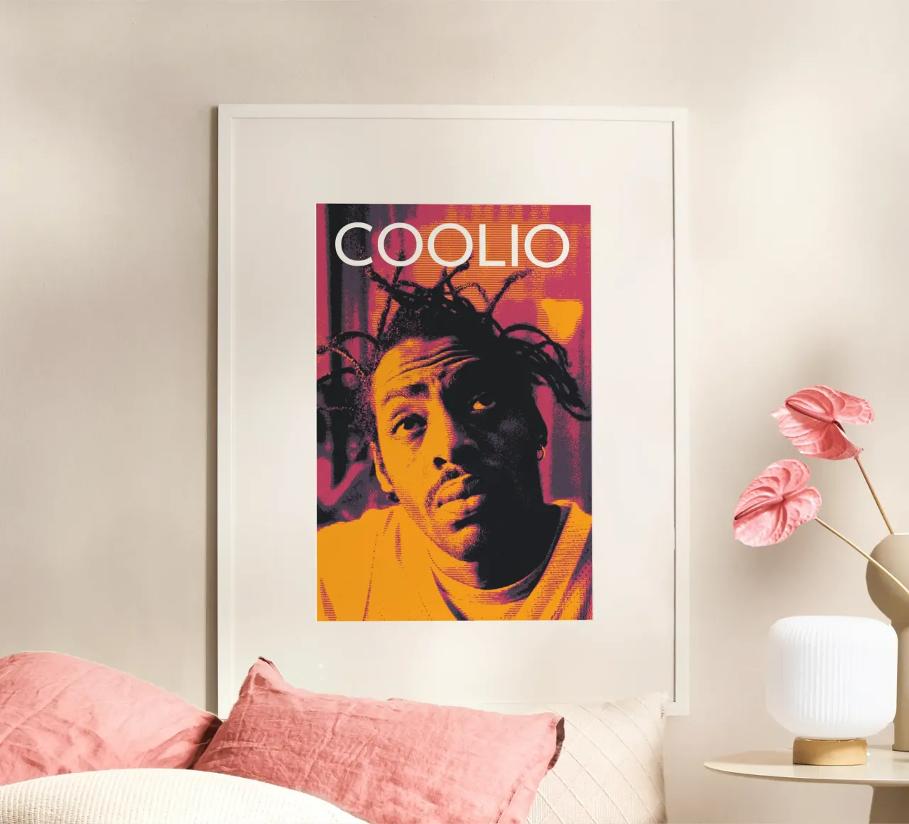 Il paradiso dei gangster di Coolio poster con telaio in alluminio da Lembayung art