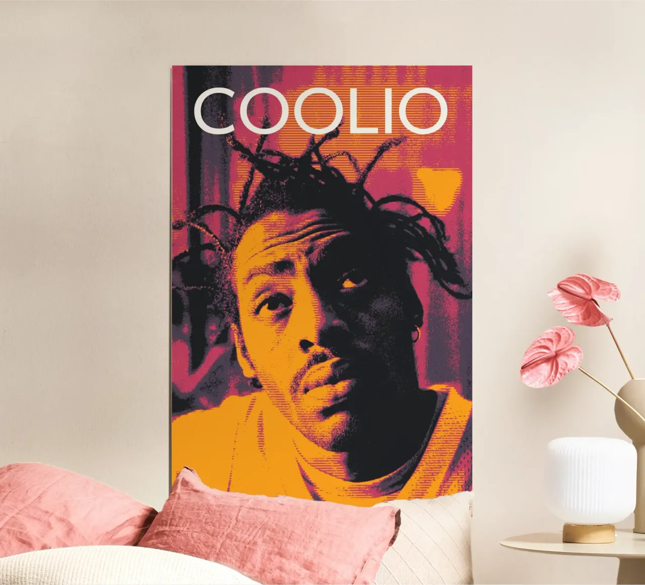 Il paradiso dei gangster di Coolio poster con telaio in alluminio da Lembayung art