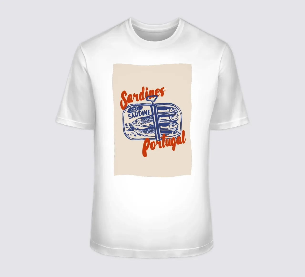 Boho Food 1 Sardines Portugal t-shirt da Boho Print Collection