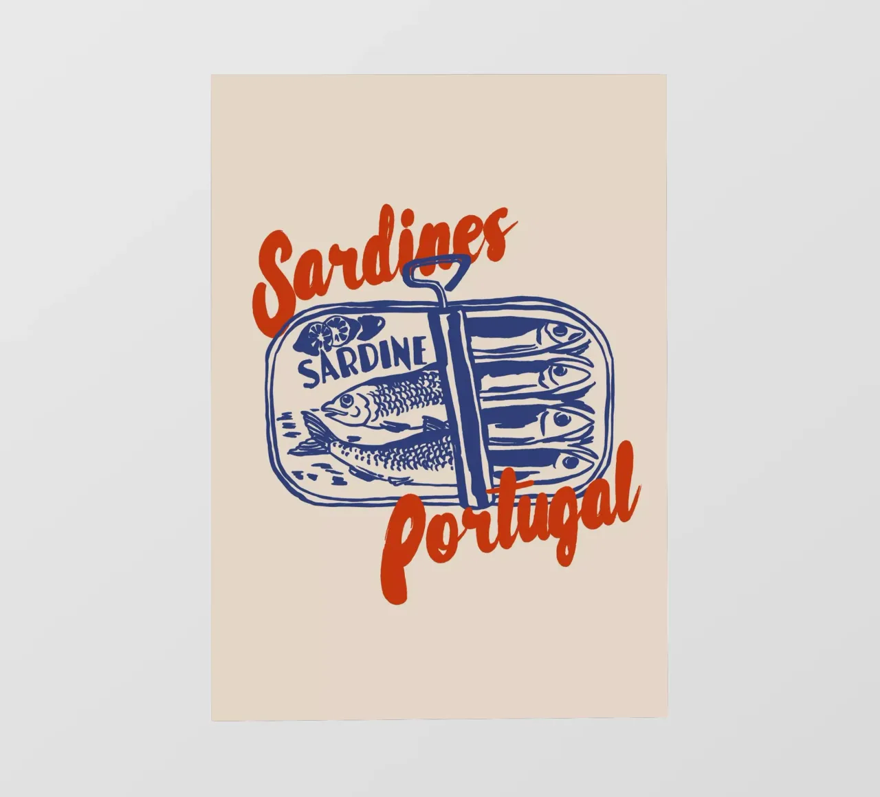 Boho Food 1 Sardines Portugal pellicola backlit da Boho Print Collection