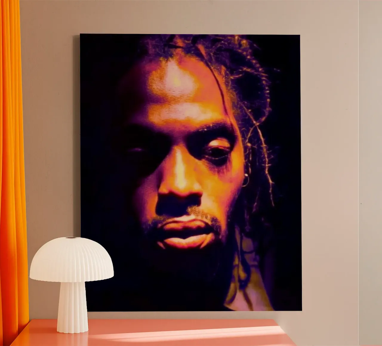 Rap in Frieden - Coolio Leinwand mit Schattenfugenrahmen von Lembayung art