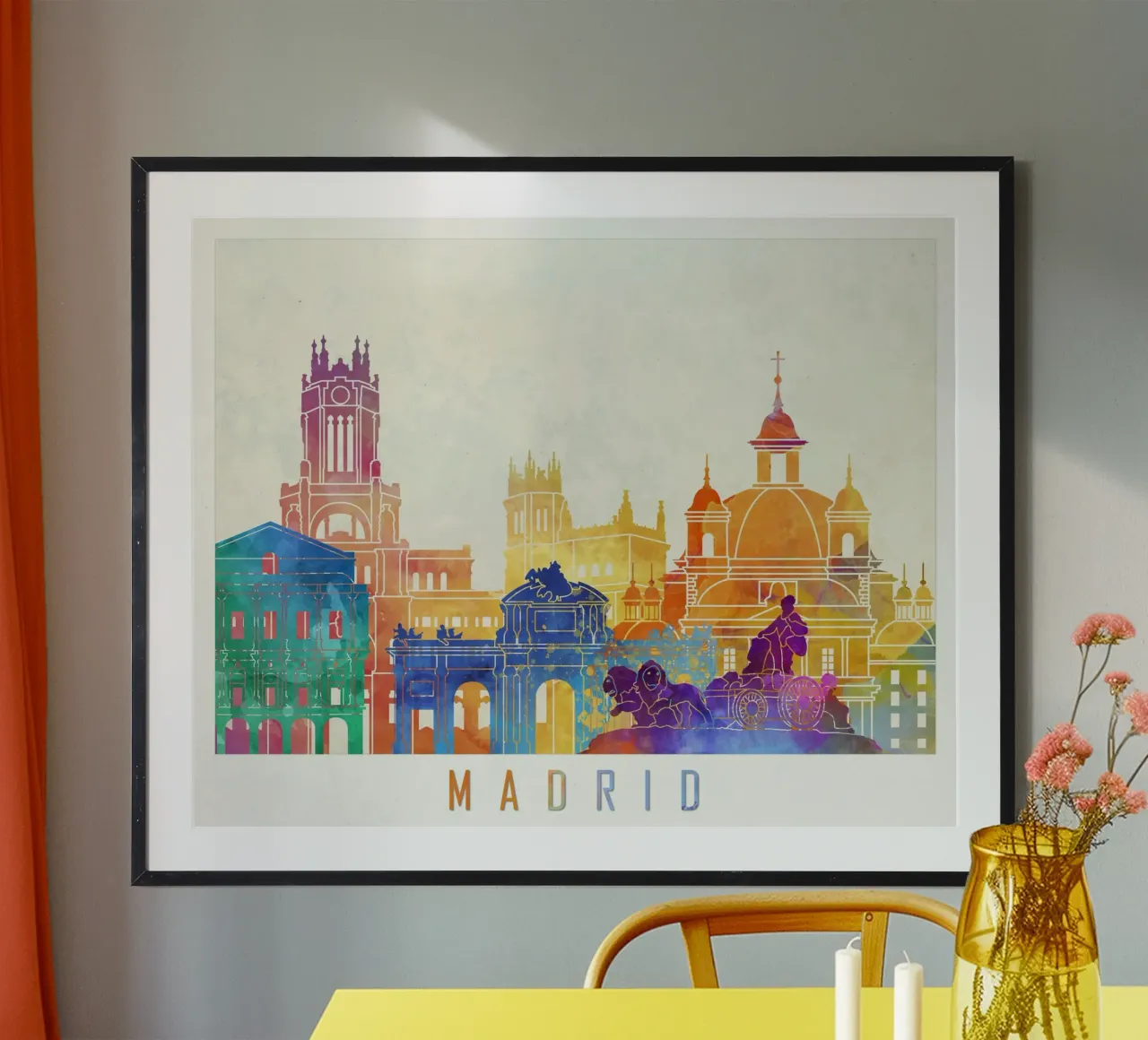 Lo skyline di Madrid poster da 🎨 Point and Art