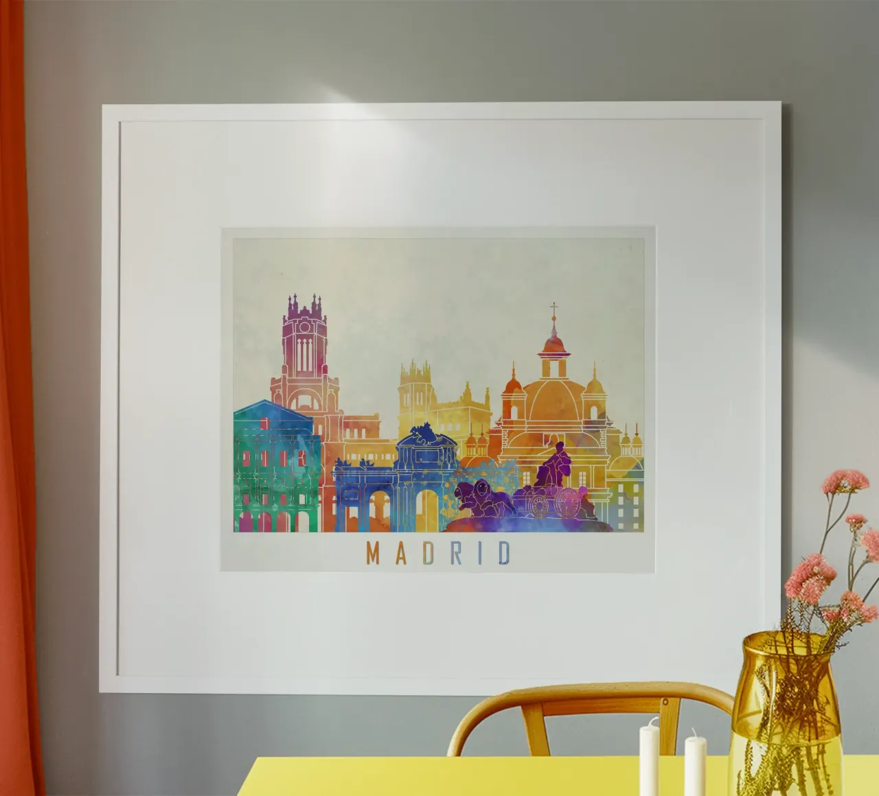 Lo skyline di Madrid poster da 🎨 Point and Art