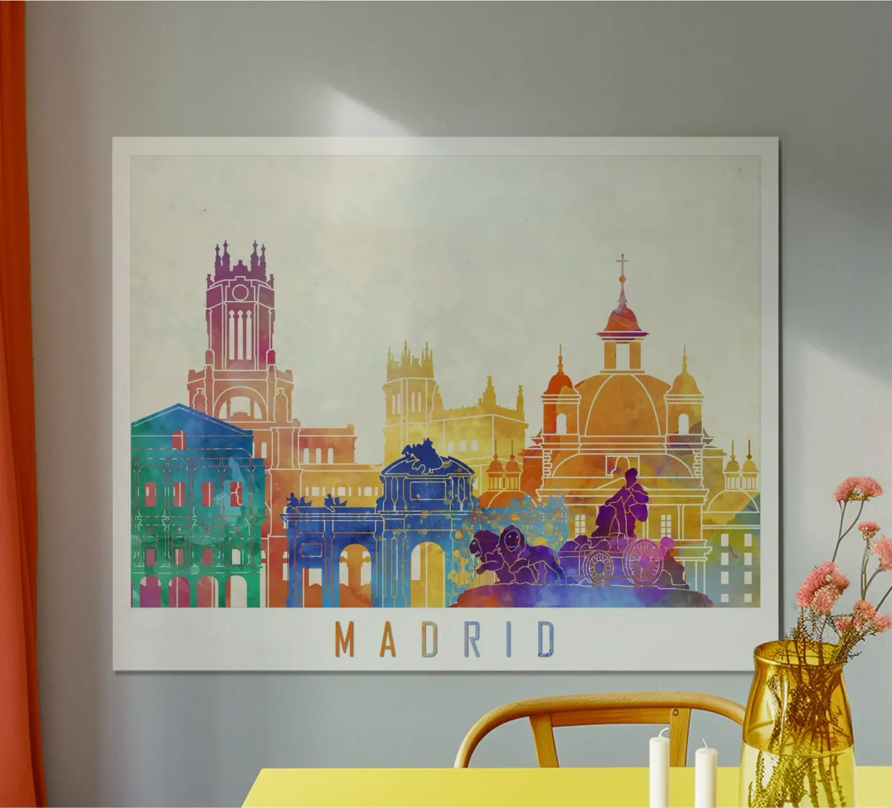 Lo skyline di Madrid poster da 🎨 Point and Art