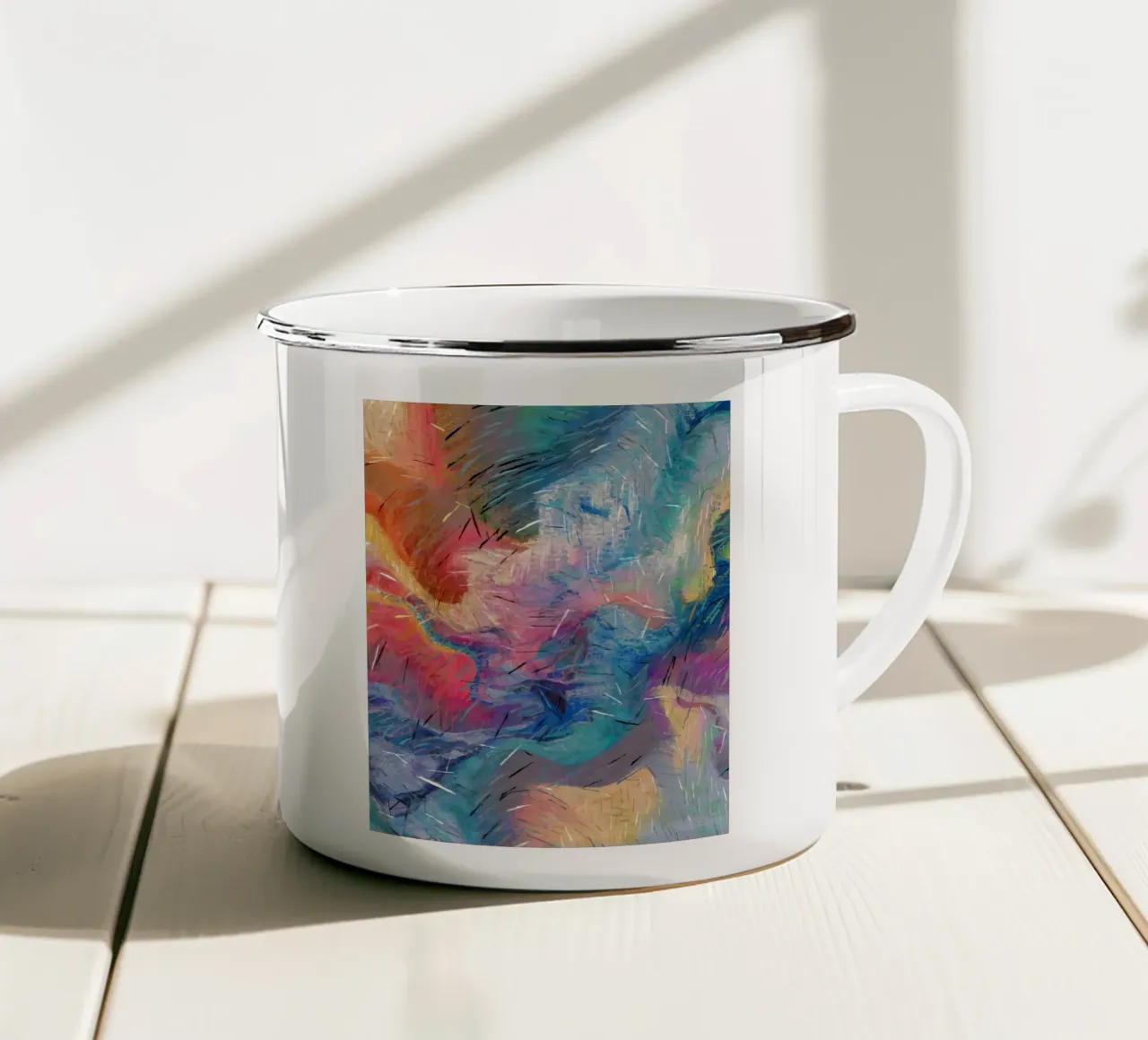 Astrazione guidata dall'anima tazza in smalto da 83oranges