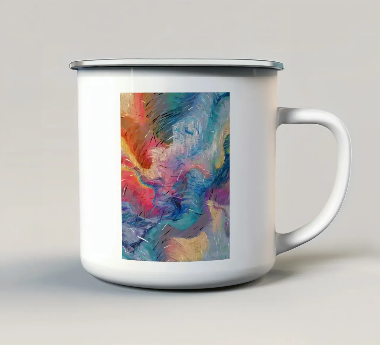 Astrazione guidata dall'anima tazza in smalto da 83oranges