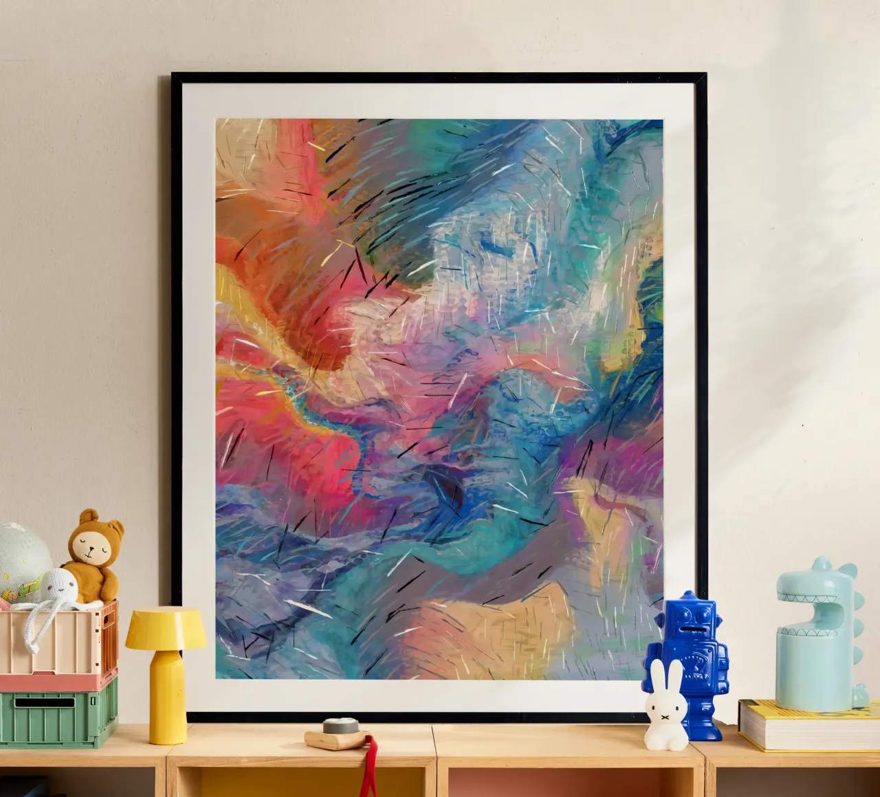 Soul-Driven Abstraction poster with aluminum frame by 83oranges
