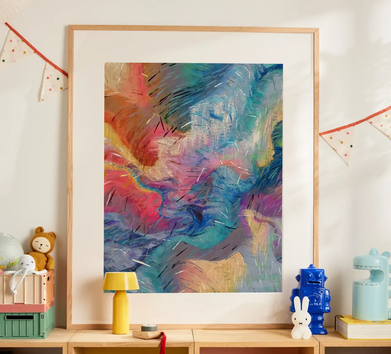 Soul-Driven Abstraction poster with aluminum frame by 83oranges