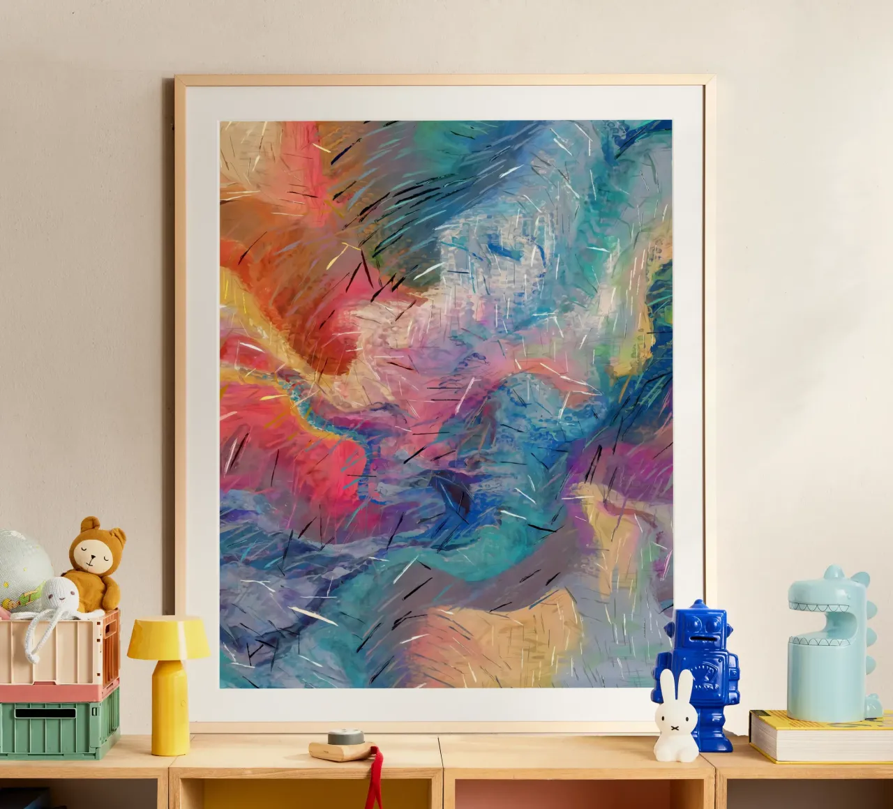Soul-Driven Abstraction poster with aluminum frame by 83oranges