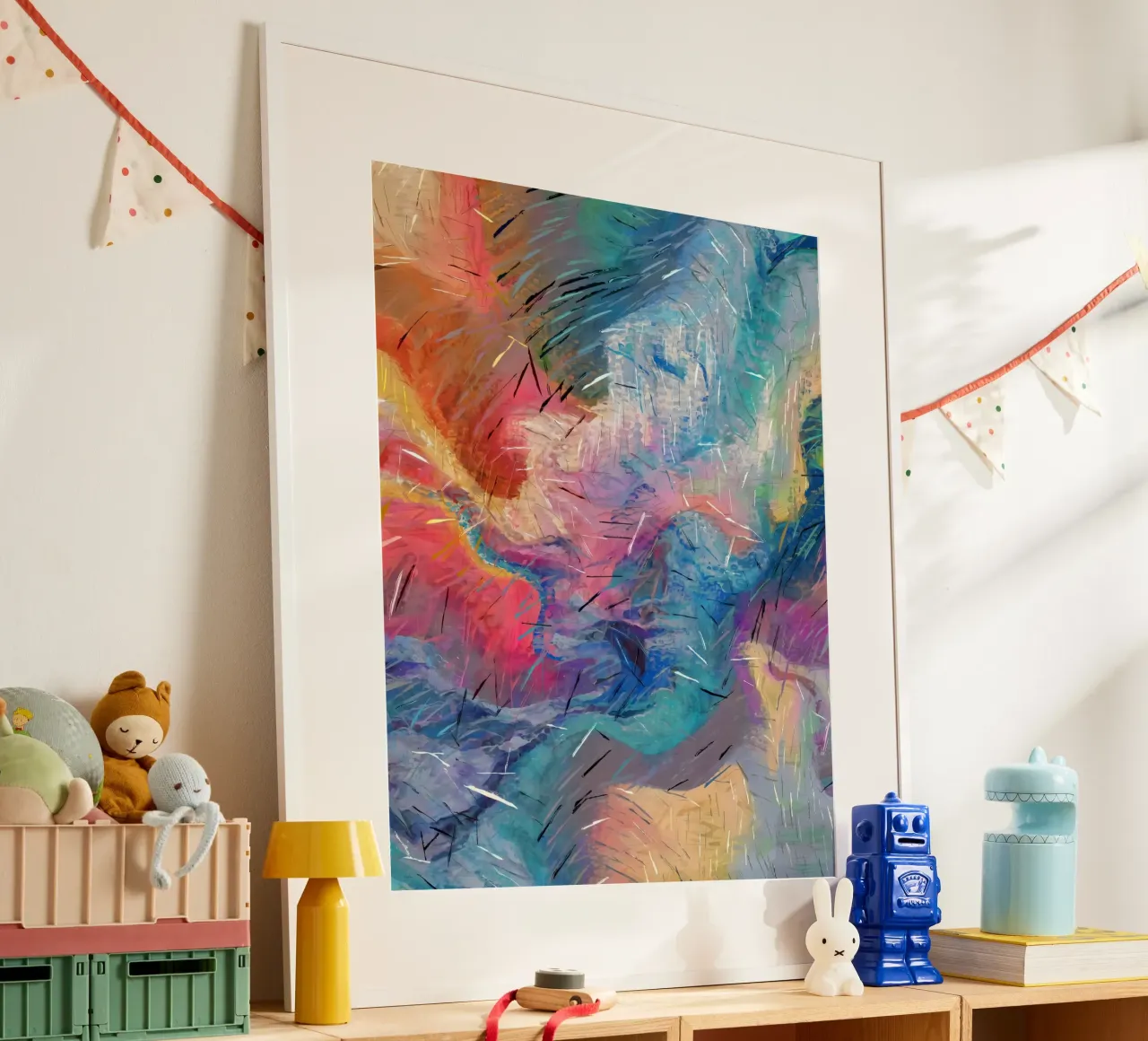 Soul-Driven Abstraction poster with aluminum frame by 83oranges