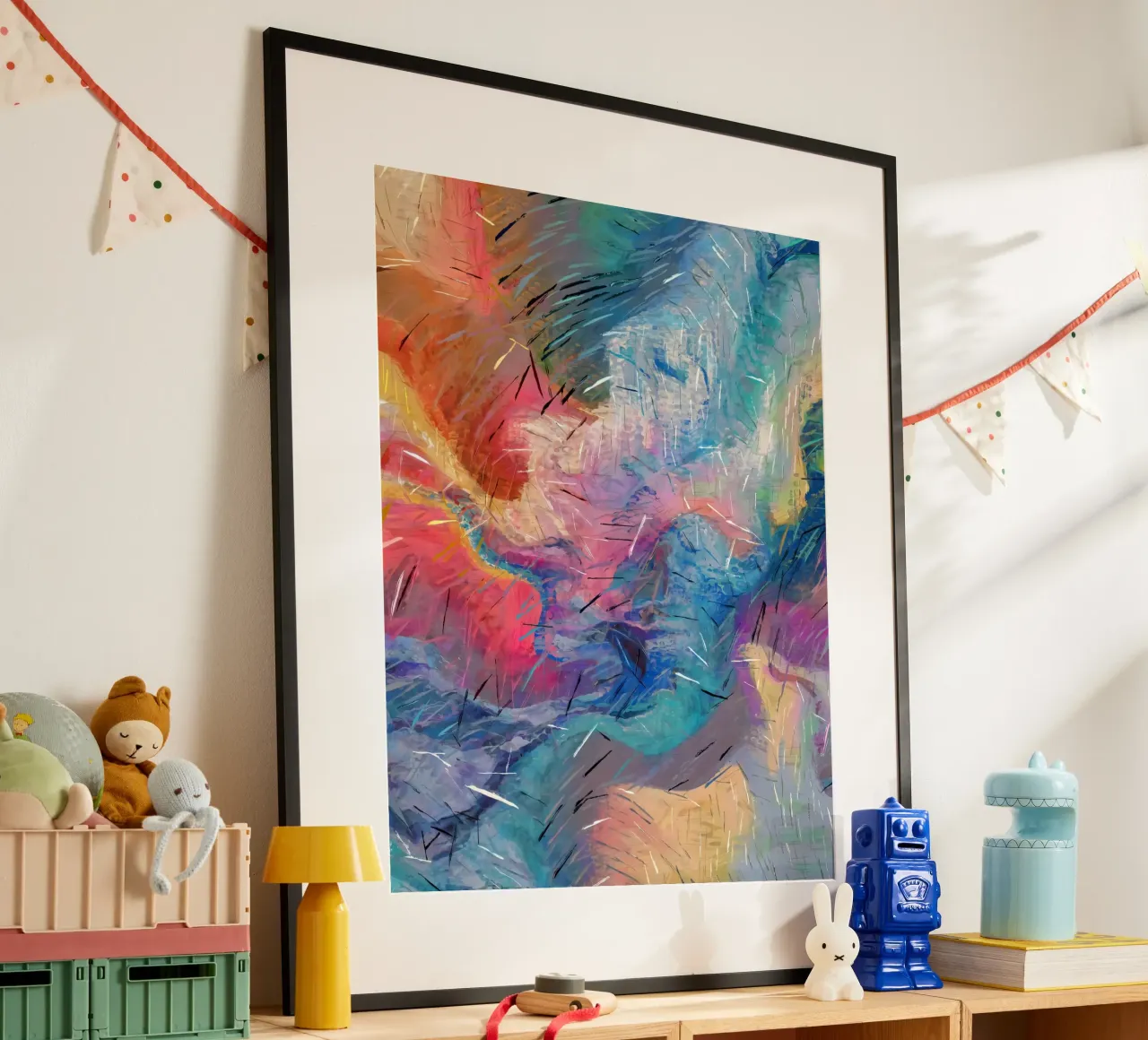 Soul-Driven Abstraction poster with aluminum frame by 83oranges