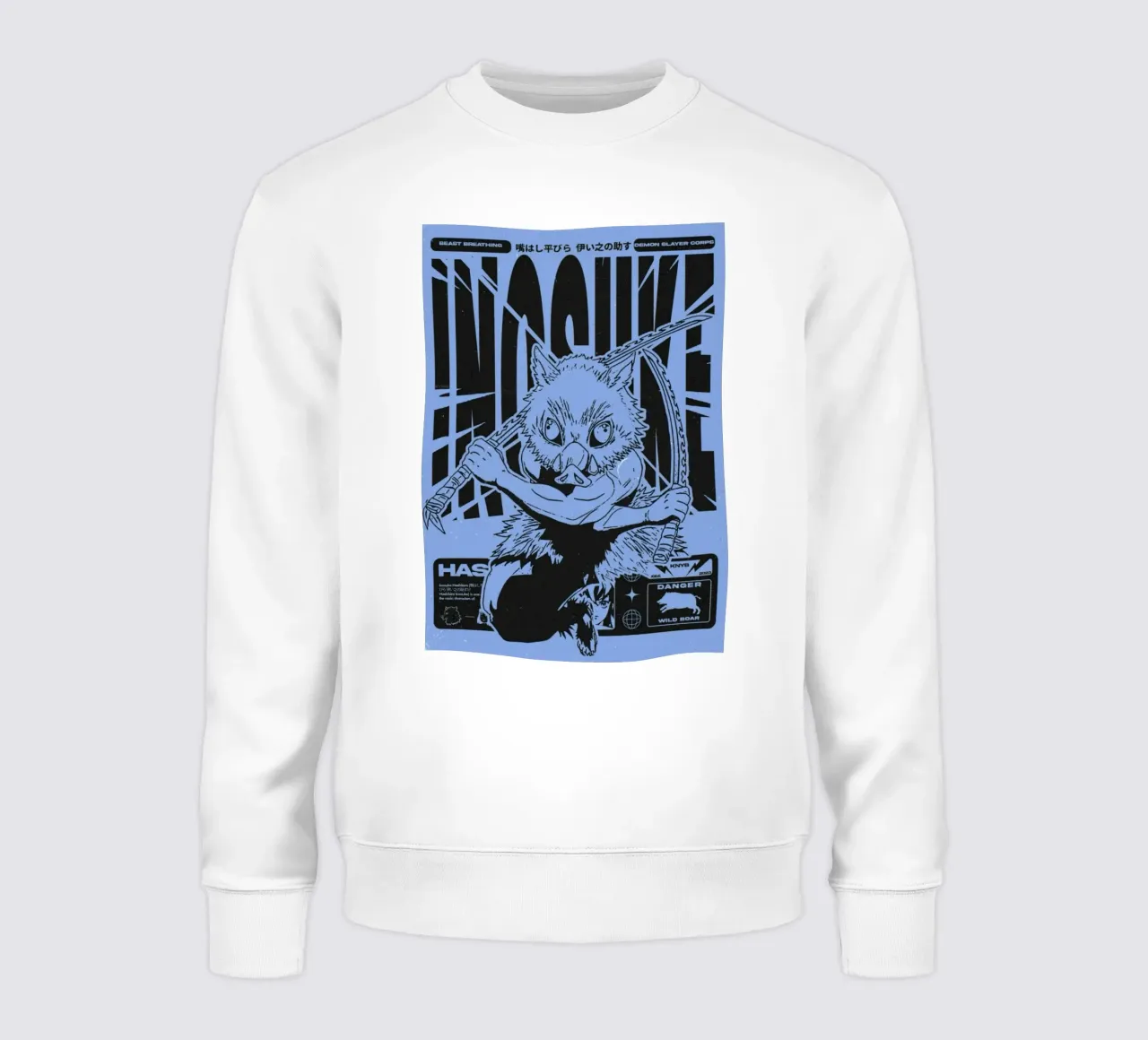 Sillhouette Inosuke Uccisore di Demoni felpa da igoshartwrks