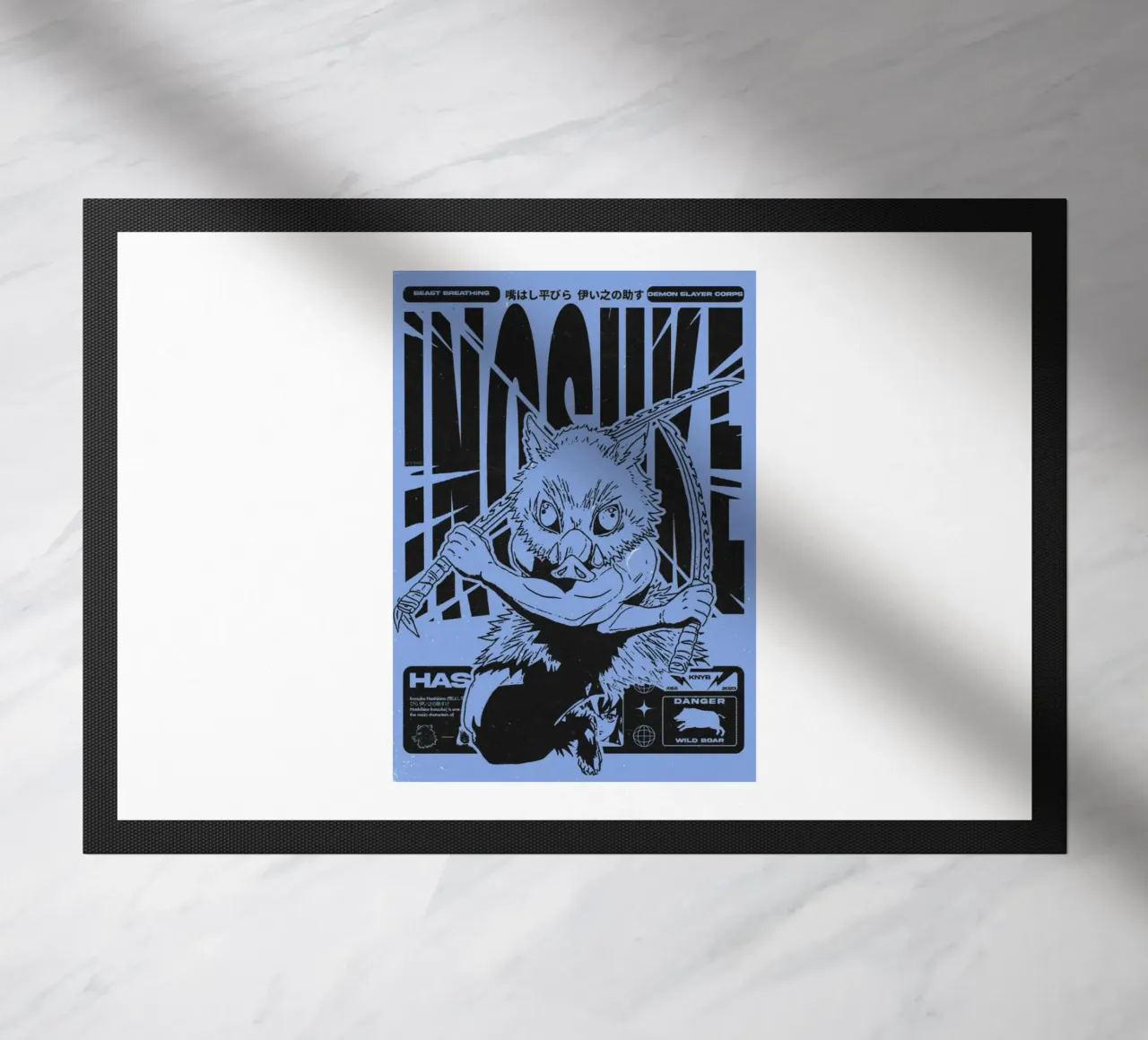 Sillhouette Inosuke Uccisore di Demoni zerbino da igoshartwrks