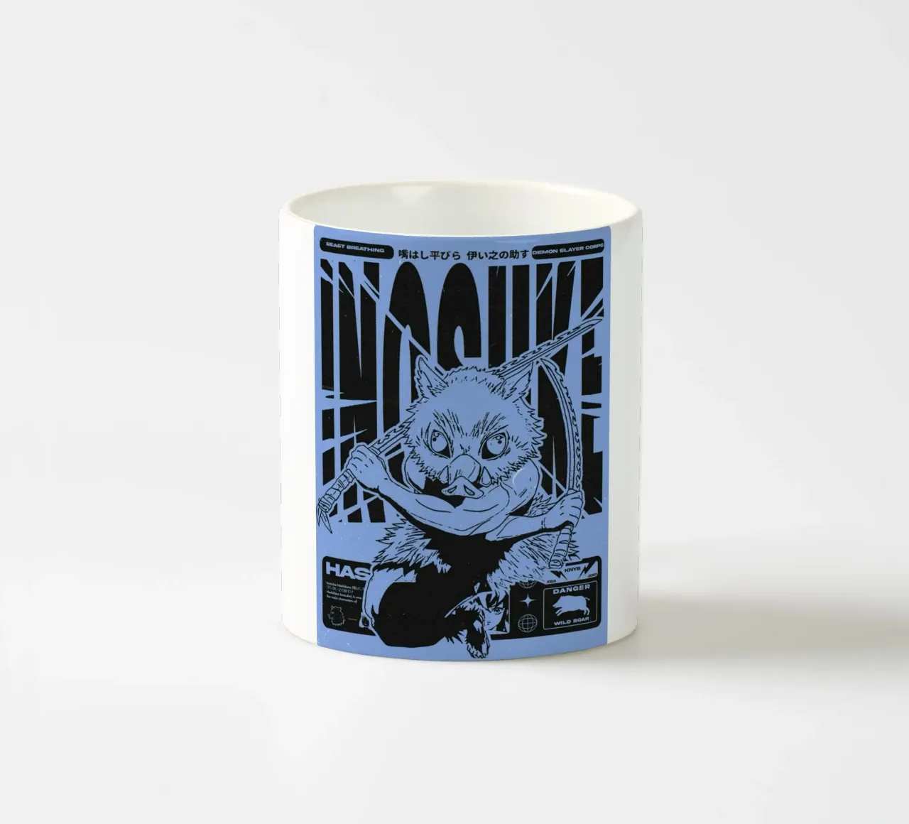 Sillhouette Inosuke Uccisore di Demoni tazza in ceramica da igoshartwrks