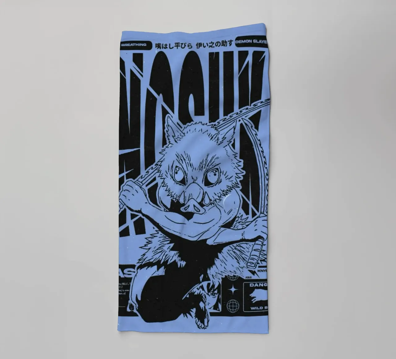 Sillhouette Inosuke Demonendoder badhanddoek van igoshartwrks