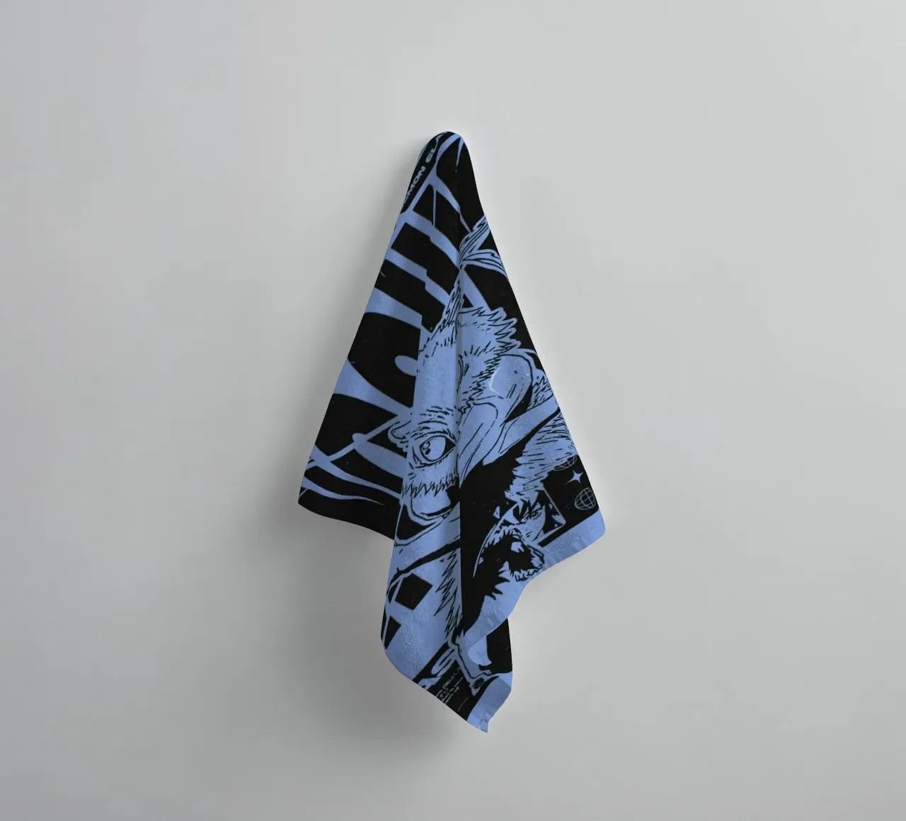 Sillhouette Inosuke Demonendoder badhanddoek van igoshartwrks