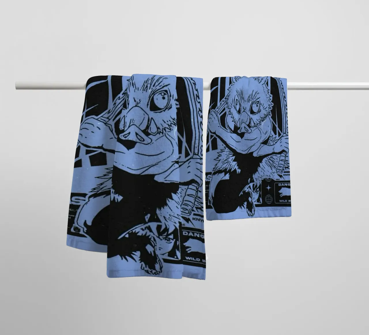 Sillhouette Inosuke Demonendoder badhanddoek van igoshartwrks