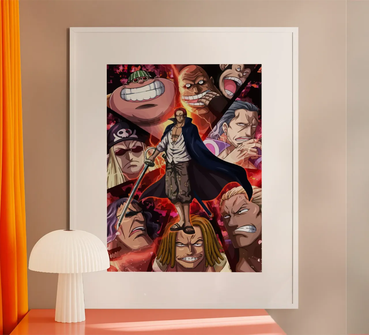 Akagami pirates One Piece poster da Dumery Art