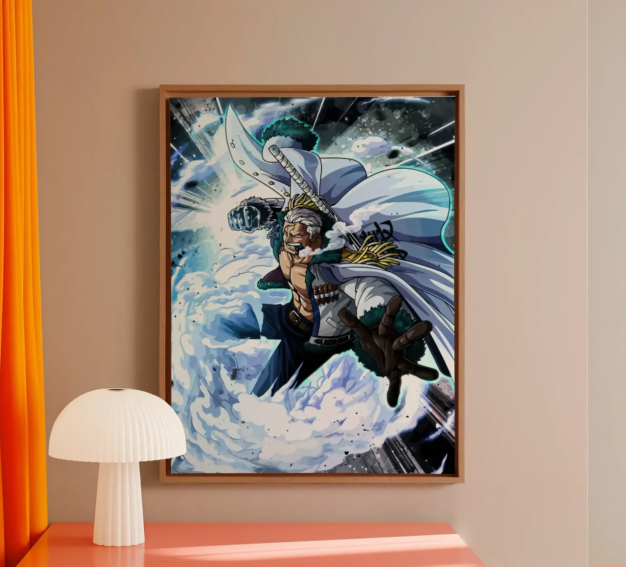 Smoker  The Marine One Piece canvas met Baklijst van Dumery Art