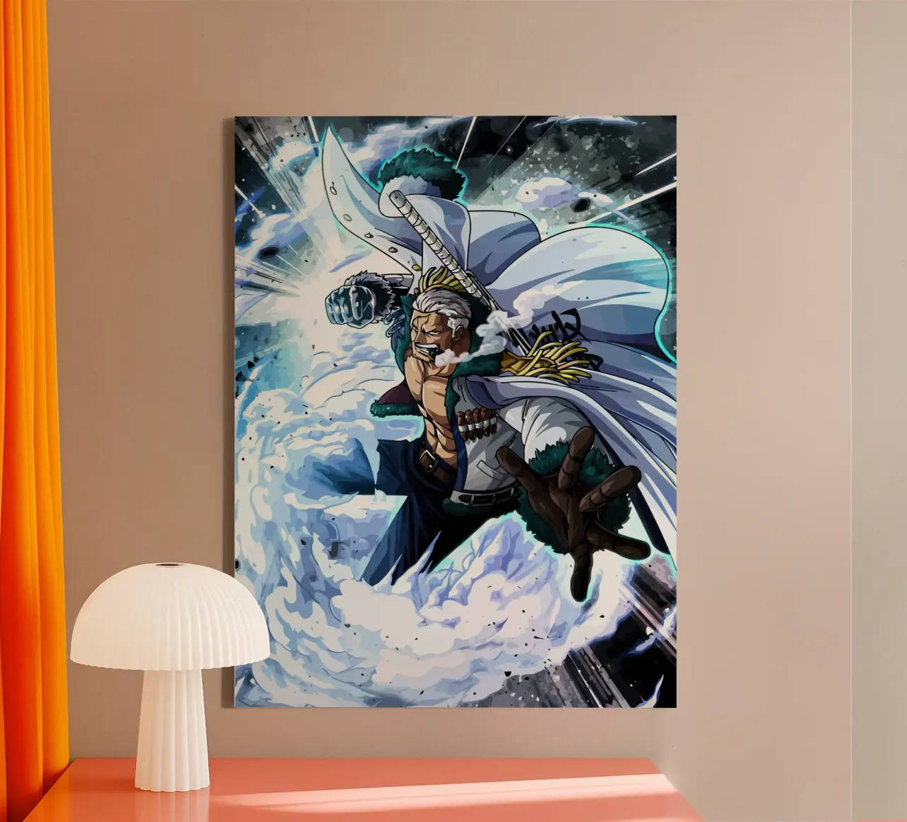 Smoker  The Marine One Piece canvas met Baklijst van Dumery Art