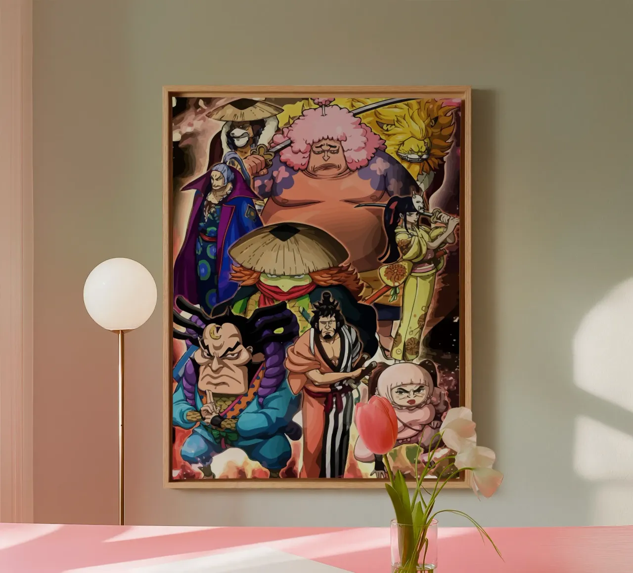 Samurai of Wano One Piece canvas with Floater frame by Dumery Art