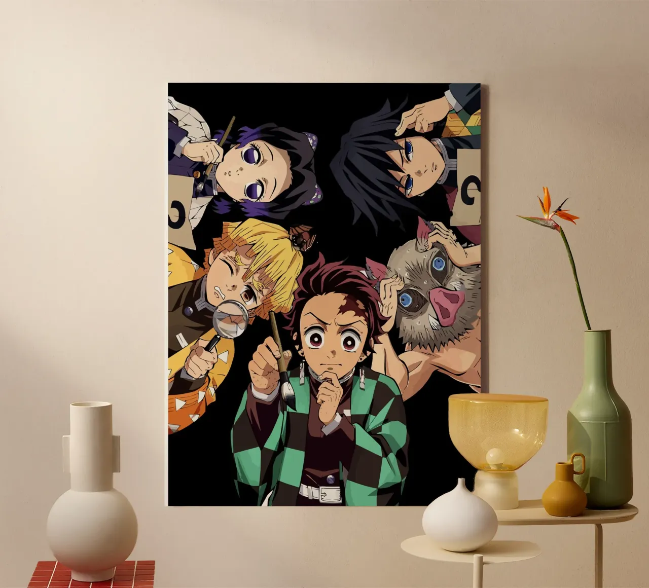 Kimetsu no Yaiba Demon Slayer canvas with Floater frame by Dumery Art