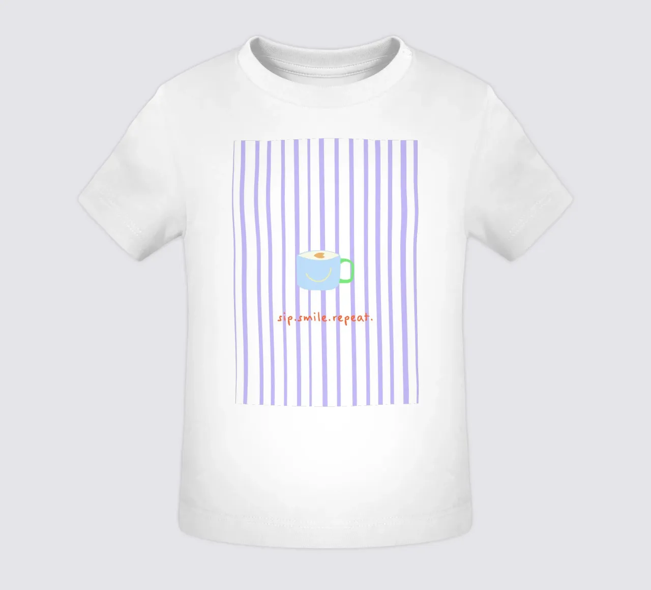 sip.smile.repeat. (Verfügbar in 2 Farbvarianten) maglietta neonato da FRICKE DESIGN