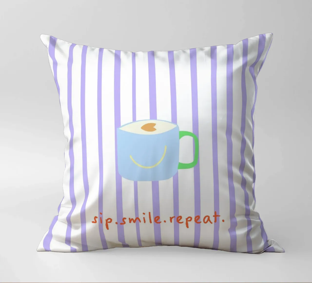 sip.smile.repeat. (Verfügbar in 2 Farbvarianten) cuscino da FRICKE DESIGN