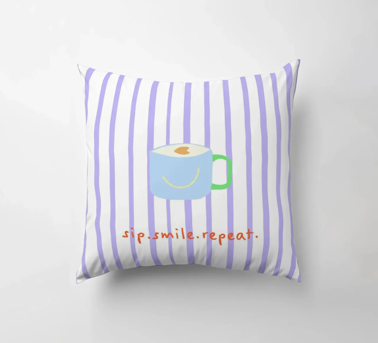 sip.smile.repeat. (Verfügbar in 2 Farbvarianten) cuscino da FRICKE DESIGN