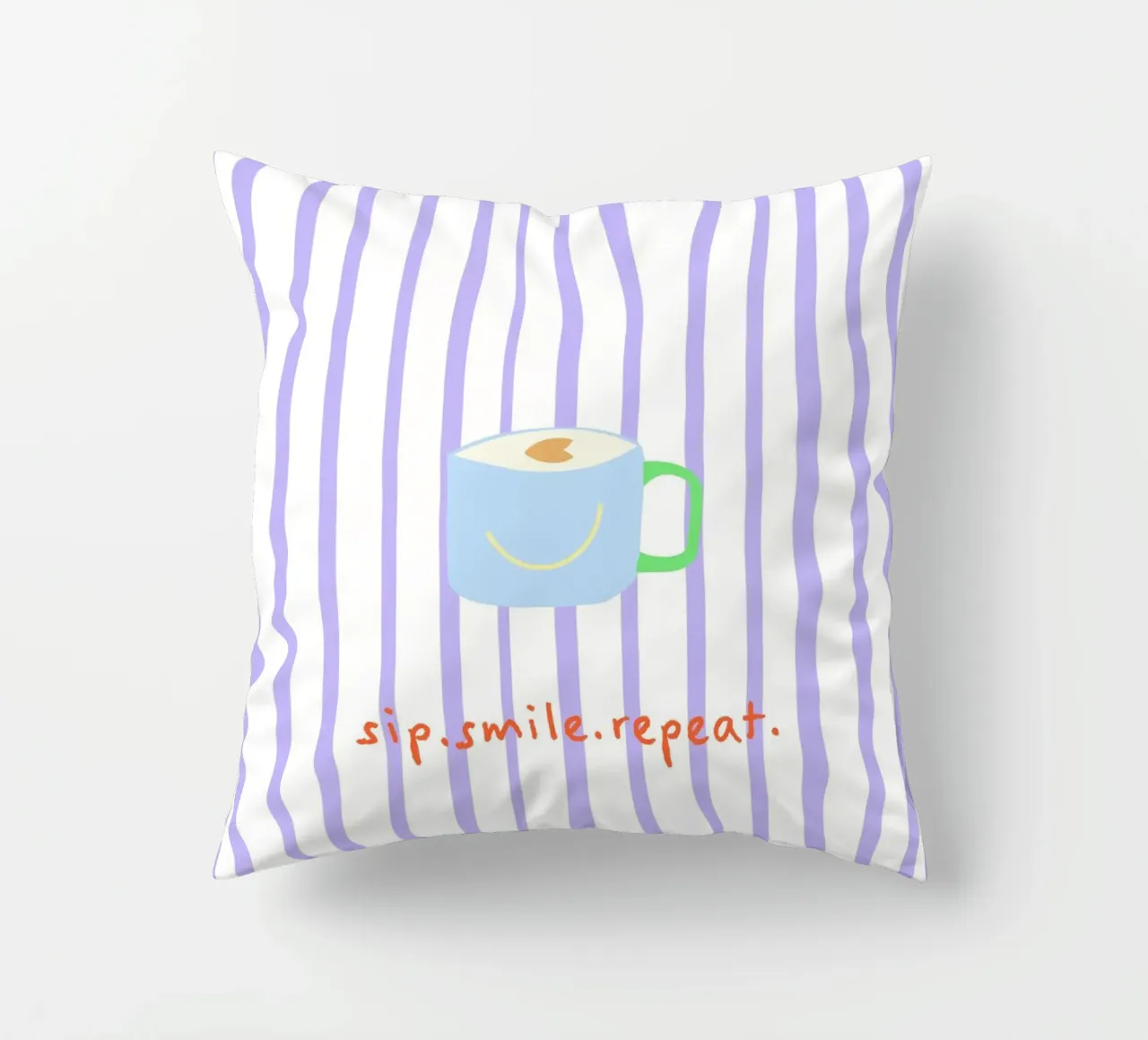 sip.smile.repeat. (Verfügbar in 2 Farbvarianten) cuscino da FRICKE DESIGN