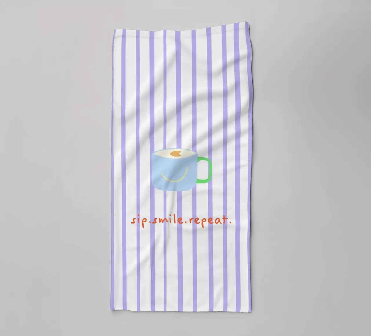 sip.smile.repeat. (Verfügbar in 2 Farbvarianten) asciugamano da bagno da FRICKE DESIGN